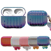 Estuche para auriculares de PC chapado en color con cierre de mariposa, para AirPods 1/2, para AirPods Pro